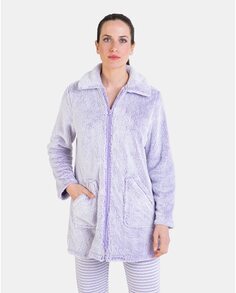 Короткий женский халат на молнии Massana, фиолетовый