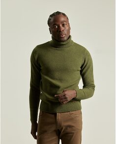 Зеленый мужской свитер с высоким воротником PuroEgo, зеленый