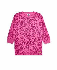 Розовое вязаное платье для девочки Tuc tuc, розовый