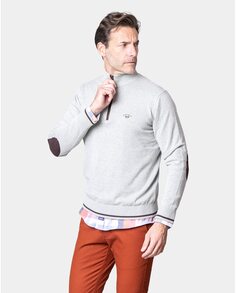 Мужской серый свитер с веслообразным воротником Spagnolo, серый