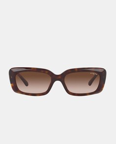Женские солнцезащитные очки прямоугольной формы из ацетата Havana Vogue, коричневый