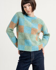 Короткий женский свитер оверсайз Surkana, синий