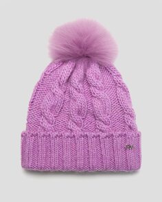 Женская плетеная шапка из шерсти и альпаки Roberto Verino, розовый