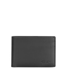 Черный мужской кожаный кошелек Lyon с RFID-защитой Jaslen, черный