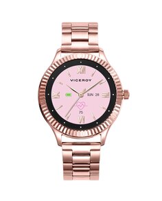 Женские умные часы SmartPro SmartPro из розовой стали с дополнительным силиконовым ремешком Viceroy, розовый