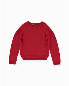 Красный свитер для мальчика с вышитым логотипом Pan con Chocolate, красный