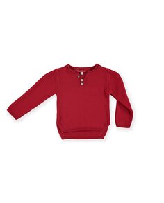 Однотонный детский свитер на трех пуговицах Pan con Chocolate, красный