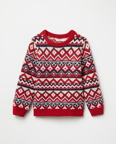 Жаккардовый свитер Sfera, красный (Sfera)