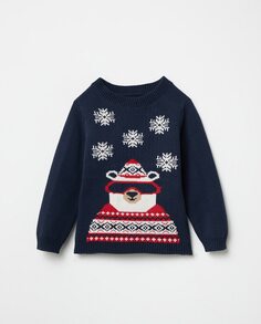 Рождественский свитер с медведем Sfera, темно-синий (Sfera)