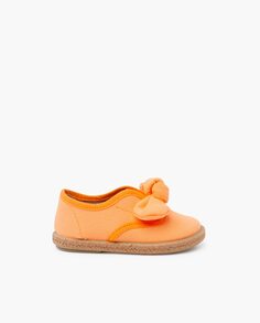 Кроссовки из парусины для девочки на джутовой подошве Pisamonas, оранжевый