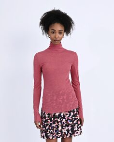 Тонкий и облегающий женский свитер с высоким воротником Molly Bracken, розовый