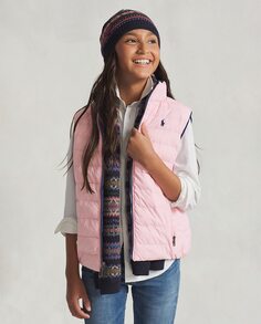 Двусторонний стеганый жилет для девочки Polo Ralph Lauren, розовый