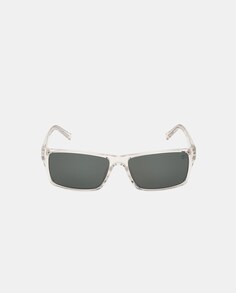 Прозрачные мужские солнцезащитные очки прямоугольной формы с поляризационными линзами Timberland, белый