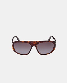 Солнцезащитные очки-авиаторы унисекс из ацетата цвета гаваны Tom Ford, коричневый