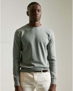 Серый мужской свитер с круглым вырезом PuroEgo, серый