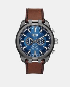 DZ4643 Коричневые кожаные мужские часы с хронографом Diesel, коричневый