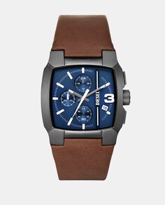 DZ4641 Коричневые кожаные мужские часы с хронографом Diesel, коричневый