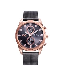 Многофункциональные мужские часы Mission с серым циферблатом и серой ip-сеткой Mark Maddox, серый