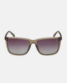Серые квадратные мужские солнцезащитные очки с поляризационными линзами Timberland, серый