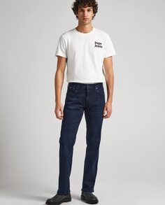 Мужские свободные джинсы Kingston Zip темно-синего цвета Pepe Jeans, синий