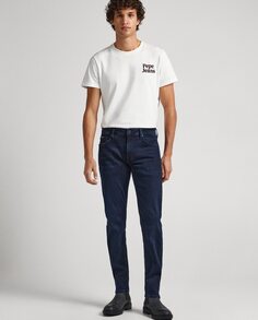 Узкие мужские джинсы Hatch темно-синего цвета Pepe Jeans, синий