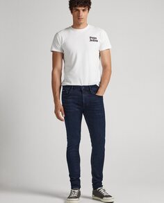 Мужские джинсы скинни Finsbury темно-синего цвета Pepe Jeans, синий