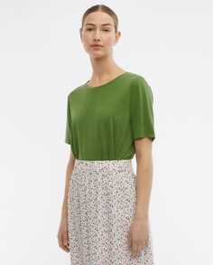 Базовая женская футболка с коротким рукавом Object, зеленый