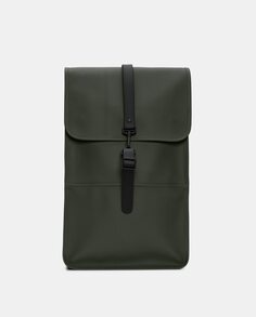 Большой водостойкий рюкзак темно-зеленого цвета Rains, темно-зеленый