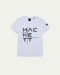 Спортивная футболка для мальчика Hackett с логотипом спереди Hackett, белый