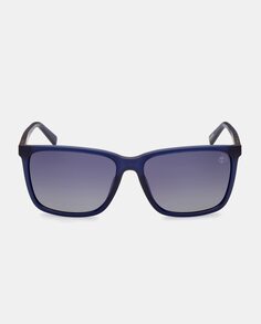 Синие квадратные мужские солнцезащитные очки с поляризационными линзами Timberland, синий