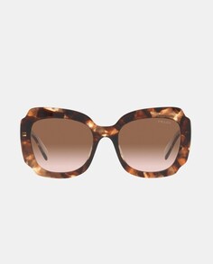 Квадратные женские солнцезащитные очки из ацетата гаваны Prada, коричневый