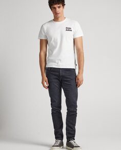 Обычные мужские брюки с пятью карманами темно-серого цвета Pepe Jeans, темно-серый
