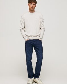 Обычные мужские брюки с пятью карманами темно-синего цвета Pepe Jeans, темно-синий