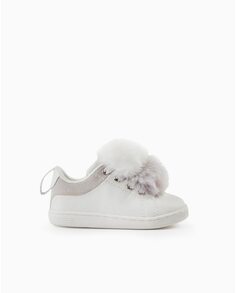 Белые кроссовки для девочки со шнурками Zippy, белый