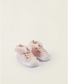 Розовые кроссовки для девочки на шнурках Zippy, розовый