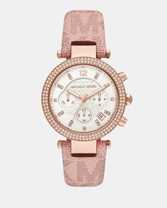 Michael Kors Parker MK6935 Женские часы с хронографом из розового ПВХ Michael Kors, розовый