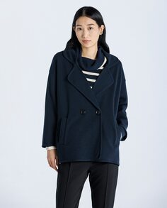 Женская куртка с карманами и воротником с лацканами Naulover, темно-синий