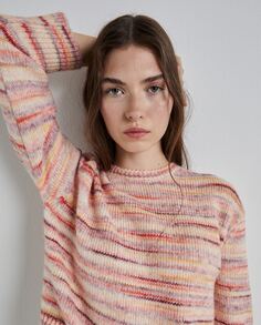 Женский свитер с круглым вырезом Easy Wear, розовый