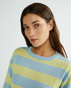 Женский свитер с круглым вырезом Noisy May, светло-синий