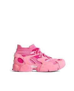 Розовые кроссовки унисекс в сетку camperlab, розовый