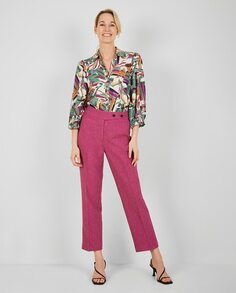 Прямые женские брюки с центральной резинкой Trucco, розовый