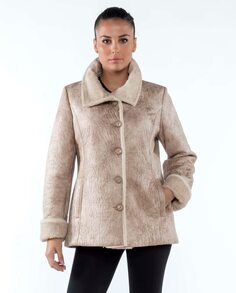 Женская куртка с комбинированием тканей Fsh, коричневый