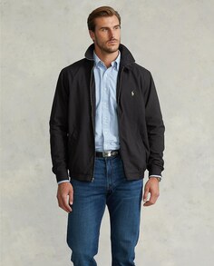 Мужская куртка с регулируемой талией, черная микрофибра, большие размеры Polo Ralph Lauren, черный