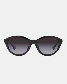 Черные овальные женские солнцезащитные очки Ralph by Ralph Lauren, черный