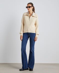 Женский свитер в рубчик с длинными рукавами Easy Wear