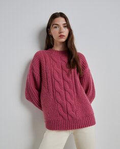 Однотонный женский свитер с круглым вырезом Easy Wear