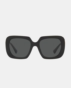 Черные квадратные женские солнцезащитные очки из ацетата Versace, черный