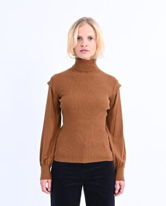 Женский свитер с высоким воротником и длинными рукавами Molly Bracken, коричневый