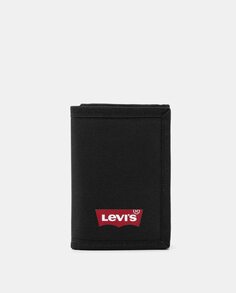 Черный вертикальный кошелек с монетницей Levi&apos;s, черный Levis