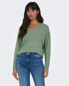 Струящийся женский свитер Only, зеленый